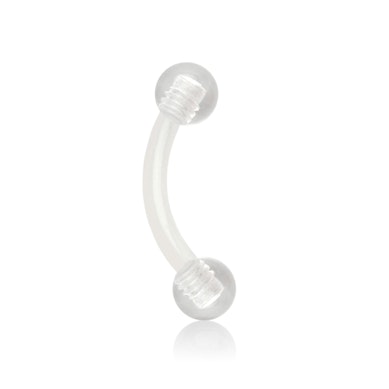Curved barbell made of ptfe in a variety of colors