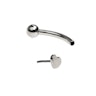 Curved titanium barbell with heart Body Jewelry