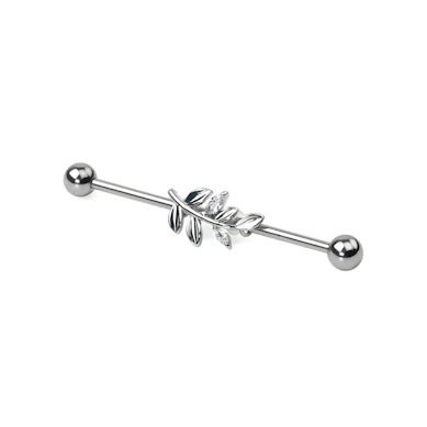 Industrial barbell with leaves