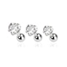 Ear piercing set with heart-shaped stone Piercing Jewelry