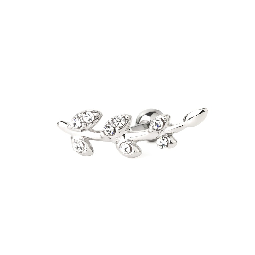 Ear piercing with studded leaves Piercing