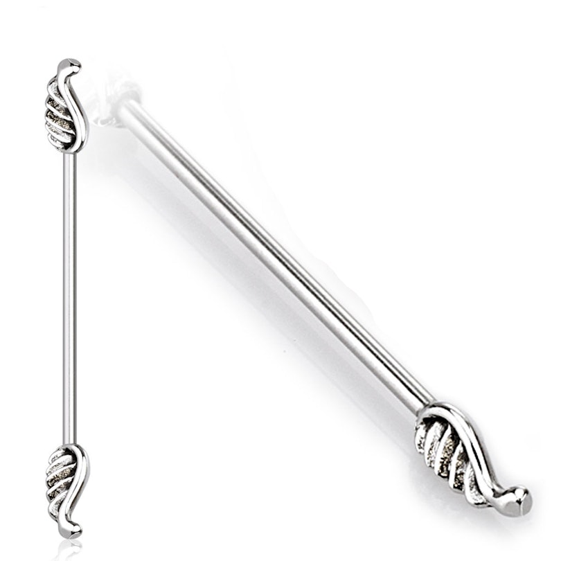 Industrial barbell with wings Piercing