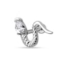 Ear piercing stud with snake Body Jewelry