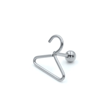 Pirsing za uho v obliki obešalnika