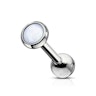 Ear piercing with light reflecting bead Piercing