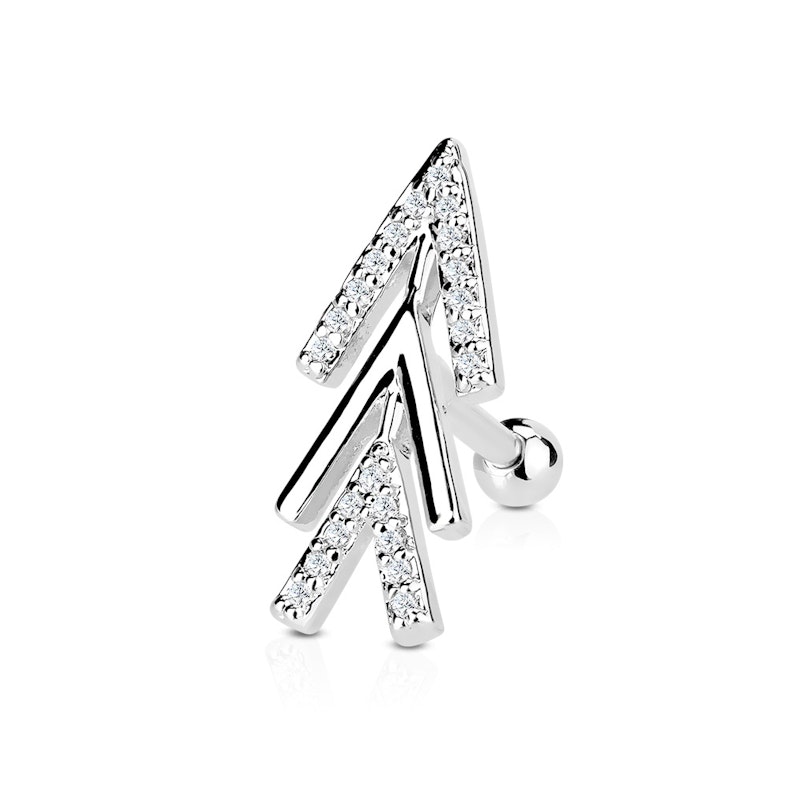 Ear piercing with abstract studded arrow Piercing Jewelry