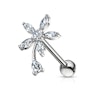 Ear piercing with round and marquise stones Piercing Jewelry