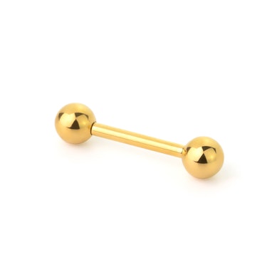 Barbell made of titanium with internal thread