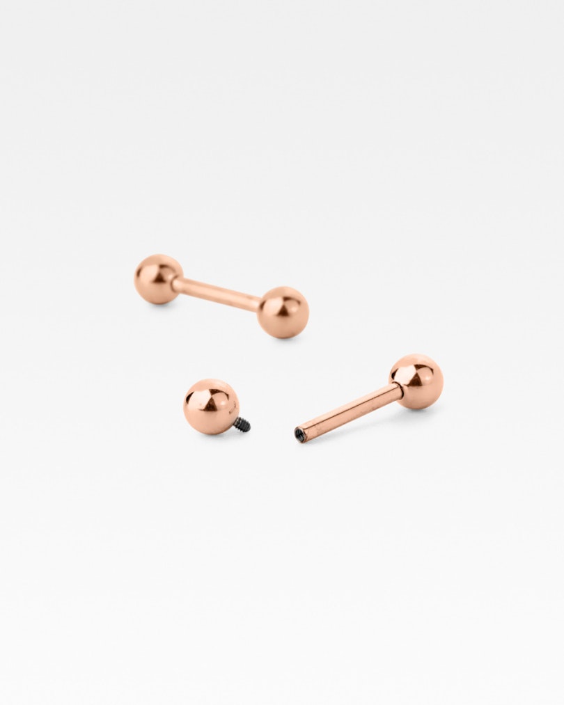 Straight barbell with balls Piercing