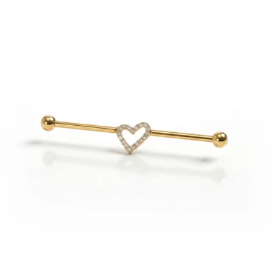 Titánová industrial činka so srdiečkom