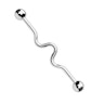 Industrial barbell with zig zag design Body Piercing