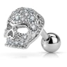 Ear piercing with skull Body Jewelry