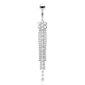 Belly button ring with flower and chains dangle Piercings