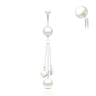 Belly button ring with acrylic pearl beads and dangle Body Jewelry