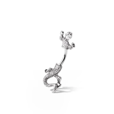Belly button ring with lizard