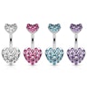 Belly button ring with studded hearts Piercings