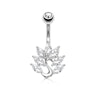 Belly button ring with peacock Body Piercing