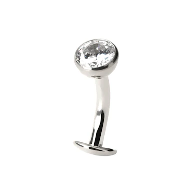 Floating belly ring in titanium