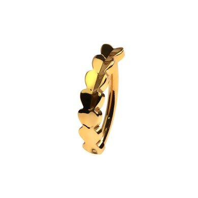 Titanium belly clicker with hearts