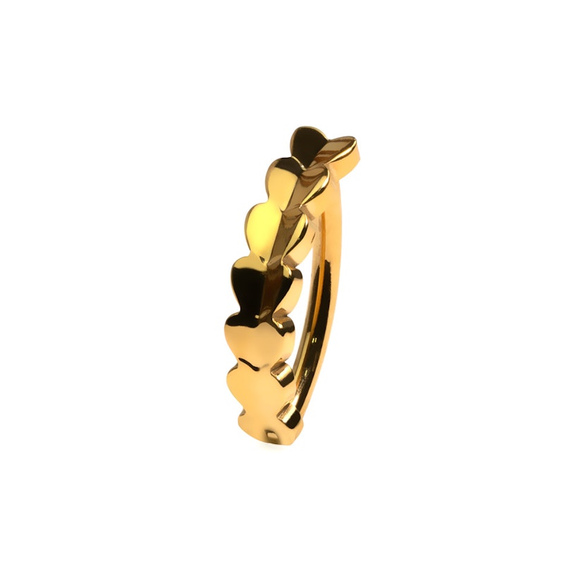 Titanium belly clicker with hearts Piercing Jewelry