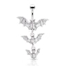 Belly button ring with three bats Piercing