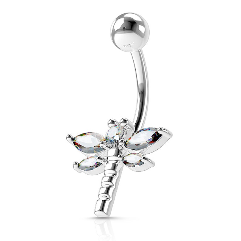 Belly button ring with dragonfly Body Jewelry
