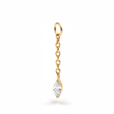 Charm with oval stone