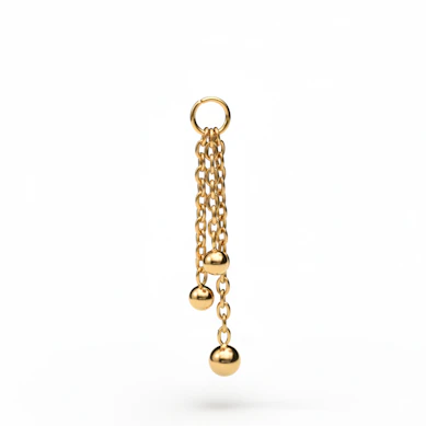Charm with trio of dangles