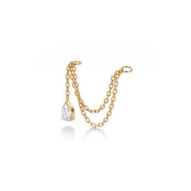 Titanium connector chain with charm