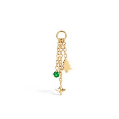 Titanium charm with Christmas tree