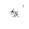Star shaped dermal top in titanium with textured pattern Piercing Jewelry