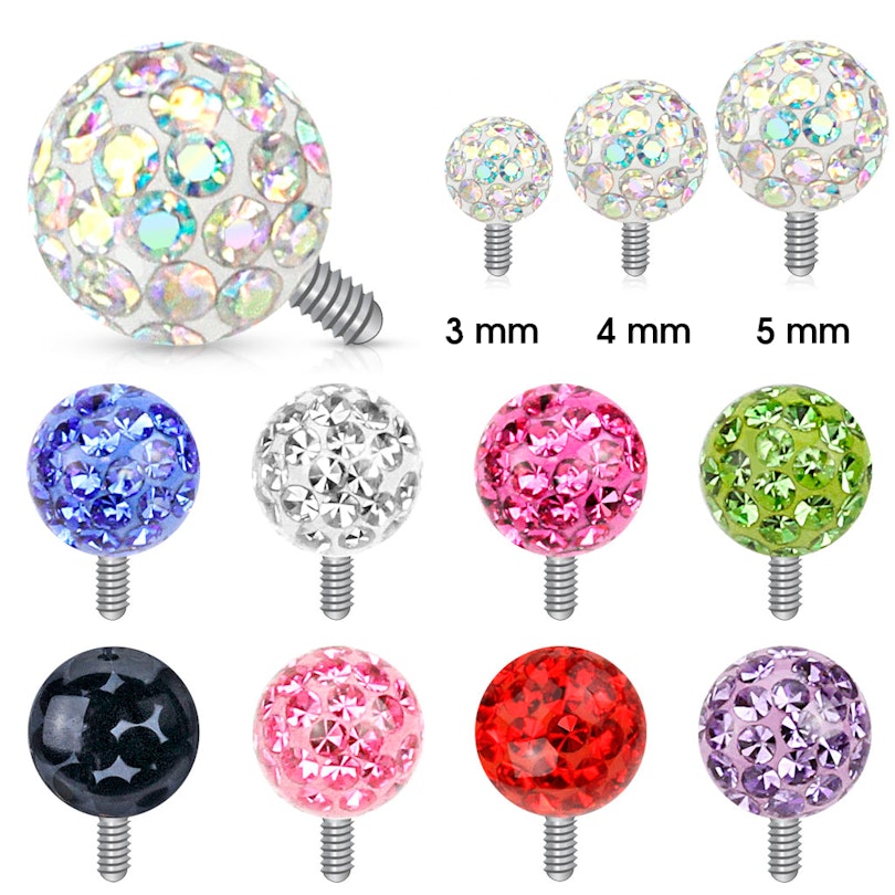Dermal top ferido ball in your choice of color Body Jewelry