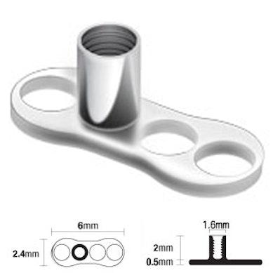 Dermal anchor base titanium made