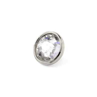 Titanium top with bezel set CZ stone