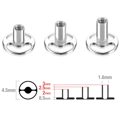 Round dermal anchor base titanium made
