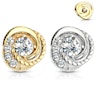 Dermal top made of 14k gold with braided and studded motif Piercings