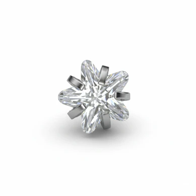Titanium star gem dermal top