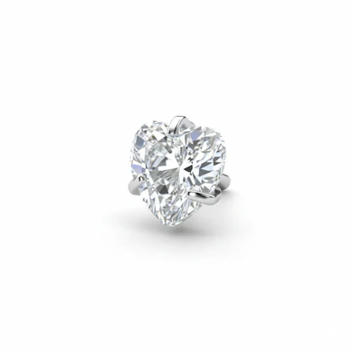Titanium heart gem dermal top