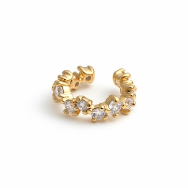 Ear cuff with asymmetric stones
