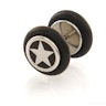 Fake plug with star motif Body Piercing