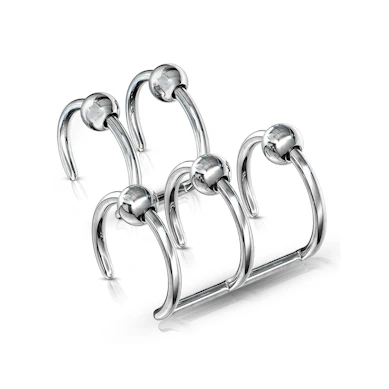 Fake ear piercing with balls