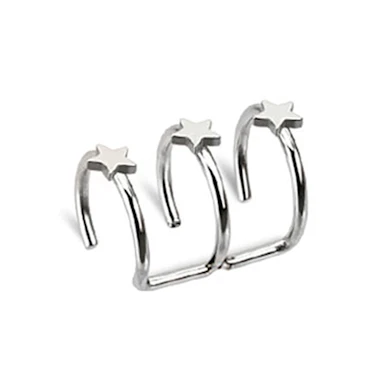 Fake piercing do ucha s hviezdičkami