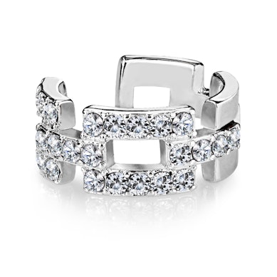 Ear cuff with studded squares