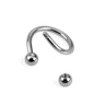 Twister ring in many different colors with balls Piercing