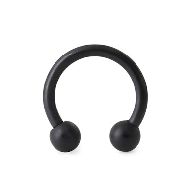 Circular barbell in black matte color