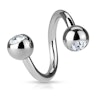 Twister ring with bezel-set gem Piercing Jewelry