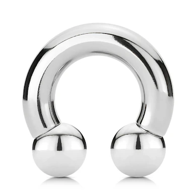 Large circular barbell internally threaded