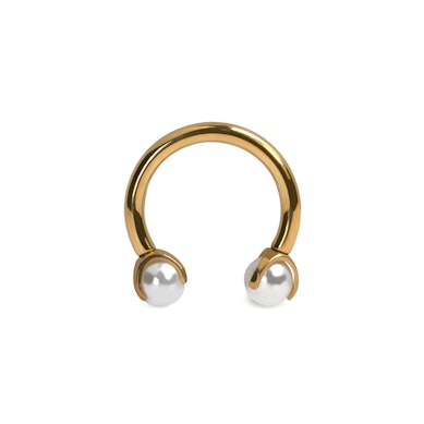 Titanová podkova s perlami