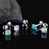Labret with 4 prong-set gemstone in a variety of choices Piercing Jewelry