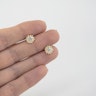 Labret internally threaded with studded lotus flower Body Jewelry